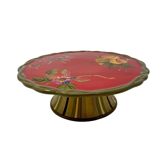 Tracy | The Octavia Hill Collection | Floral Cake Plate | Dream Delicious | 12” - Picture 1 of 6